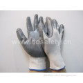 13G White Nylon Grey Nitrile Coated Work Gloves (DNN338)
